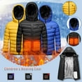 thumbnail image 4 of Lovskoo Children Boys Girls Waistcoat Down Jacket Hooded Coat Usb Heated Lightweight Rechargeable Heating Outwear Baby Winter Clothes Yellow, 4 of 4
