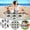 D, variant on Vwrxbz Oversized 60-inch Round Microfiber Beach Towel - Quick-Dry, Sandproof, Ultra Soft - Colorful Printed Design for Beach, Picnic, and Multi-Purpose Use