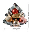 thumbnail image 7 of Stylish Metal Hanging Christmas Tree Wind Spinner - Modern Zigzag Design with Reflective Ornaments for Garden & Yard Decor, 7 of 7