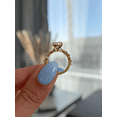 thumbnail image 6 of ESTE ORIGIN 2.00Ct Pear Cut Lab-Grown Diamond Solitaire Engagement Ring with Marquise & Round Accent Band in 10K Rose Gold for Women US 5, 6 of 8