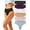 Noir/violet/blanc/complexion/rose/bleu Gris, variante sur FINETOO Strings Taille Haute pour Femmes, sous-Vêtements Respirants Doux Extensibles en Nylon Spandex Sans Couture Latérale Culottes S-TG Lot de 4/6