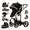 Black Gold, variant on Baby Stroller Reversible Baby Pushchair with Cup Holder,Storage Bag,Foldable Baby Carriage for Newborns to Toddlers,Unisex