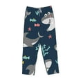 thumbnail image 4 of Bingfone Pajamas For Women,Friendly Smiling Sharks Pajama Pants With Pockets-Small, 4 of 9