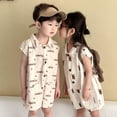 thumbnail image 4 of 2025 Mono Unisex de verano para niños, monos holgados con estampado de dibujos animados, pantalones cortos de una pieza de algodón puro para niños y niñas, 4 of 6