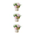 thumbnail image 3 of ZheElen Simulation Flower Set Stunning Floral Display With Minimal Effort Wide Range Pinellia Pink 3Set, 3 of 6