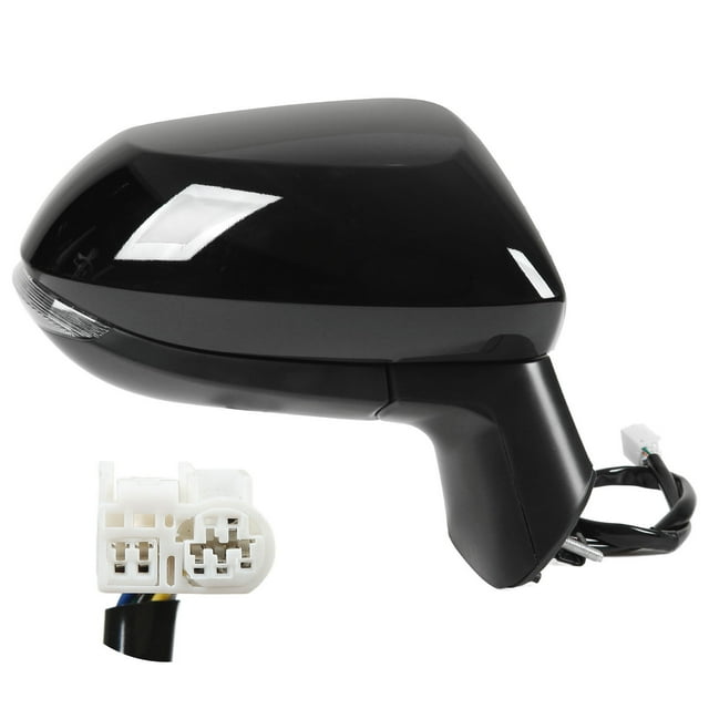Espejo lateral eléctrico con calefacción, color negro brillante, con señal de giro de repuesto para Corolla E210 2020-2022 derecha Jadeshay A