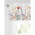 thumbnail image 6 of Valances for Windows Watercolor Flower Rod Pocket Cafe Window Treatments Valance Curtains for Kitchen Bathroom Laundry Basement Windows 54"x18", 6 of 9