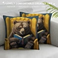thumbnail image 3 of Autua Bear Graphic Decorative Cushion Throw Pillow Cover for Home Couch Living Room Bed Sofa Square Aesthetic Decorative 1PC 18x18in, 3 of 5
