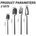 thumbnail image 2 of Hangable Silverware Set, Matte Black Flatware Cutlery Set Service for 2, Satin Finish 8 Piece Stainless Steel Utensils Set for Home and Restaurant, Dishwasher Safe, 2 of 6