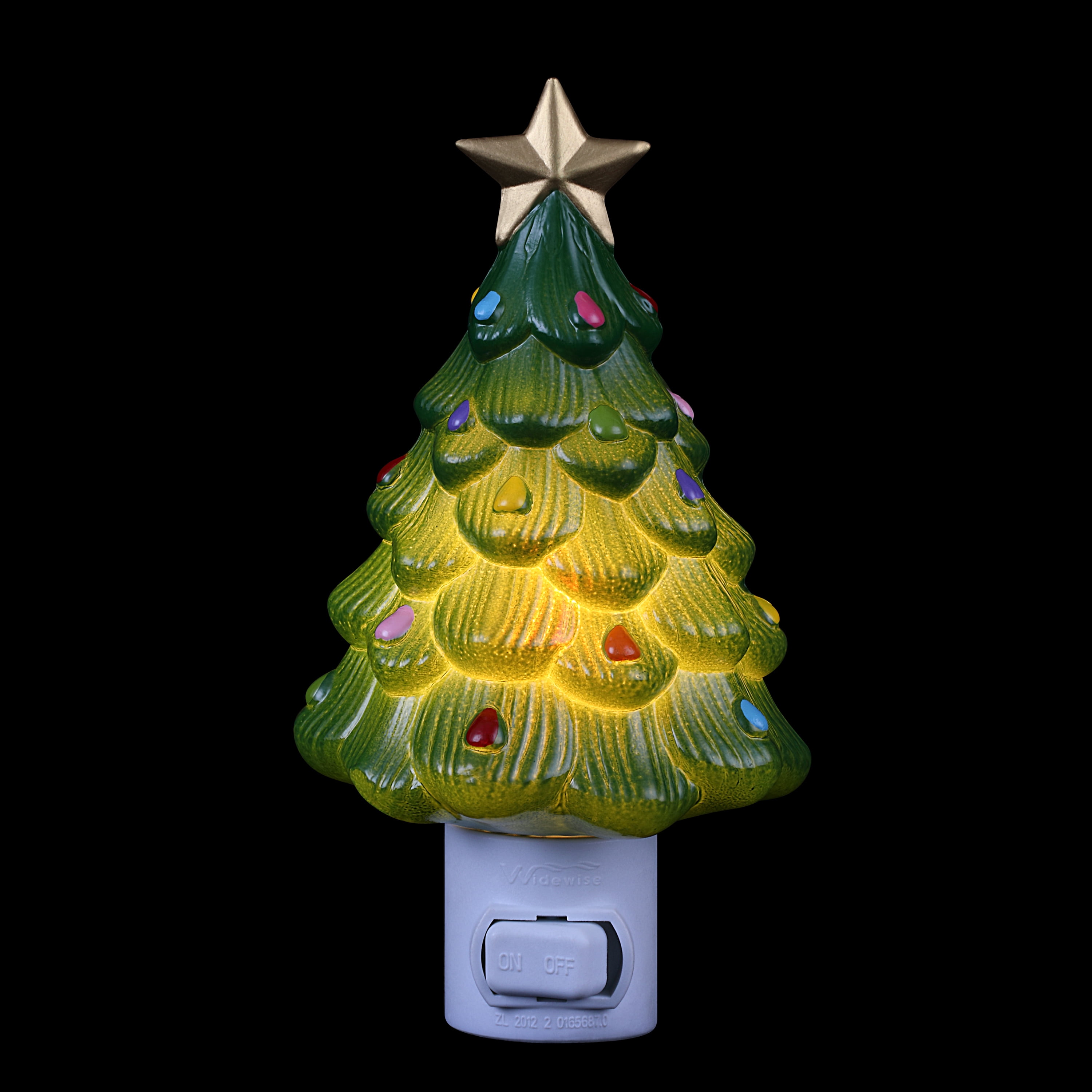 Mr. Christmas Decorative Green Christmas Tree Nightlight, Warm White