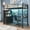 Modern Black, variant on Loft Bed Twin Size with Desk, 4 Large Fabric Drawers and 2 Storage Shelves, Heavy Duty Metal Loft Bed with LED Lights & Charging Sation, Safety Guard & Ladder, No Box Spring Needed
