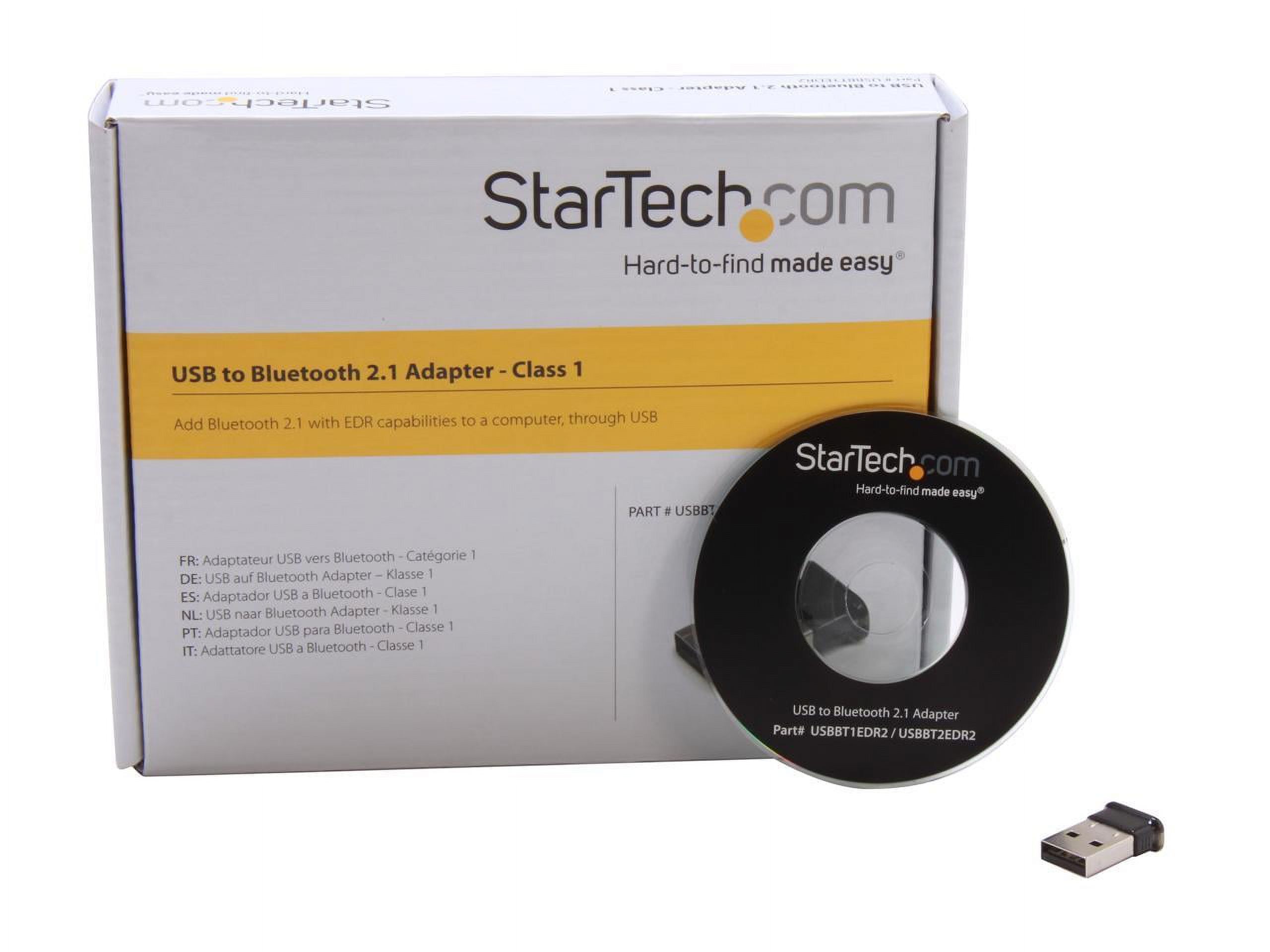 StarTech USBBT1EDR2 Mini USB Bluetooth 2.1 Adapter - Class 1 EDR Wireless Network Adapter - image 5 of 5
