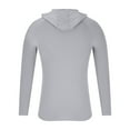 thumbnail image 4 of Riecok Lightweight Hoodies for Men Long Sleeve Hooded Pullover Tops Solid Color Casual Athletic Clothes Quick Dry, 4 of 7