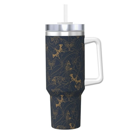 

Ocsxa Tropical Butterfly Print 40oz Stainless Steel Vacuum Insulated Tumbler Car Cup Coffee Mug with Spillproof Lid Keep Your Drink Hot or Cold on the Go