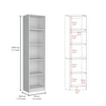 thumbnail image 4 of Simla 3 Piece Living Room Set with 3 Bookcases, White, 4 of 7