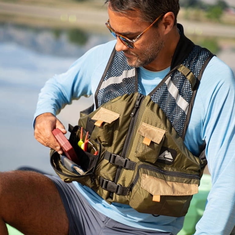 Ozark Trail Adult Unisex Fishing Vest with Quick-Release Fasteners