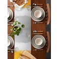 thumbnail image 2 of Ldtrchee Grey Yellow Table Runner 72 Inches, Geometric Oil Painted Modern Abstract Bed Runner Dresser Scarves Tabletop for Indoor Outdoor Parties/Ceremony/Banquet, 13" x 72", 2 of 8