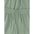 thumbnail image 3 of Womens Casual Capri Pants with Drawstring Elastic Waist Comfy Wide Leg Loose Trousers, 3 of 7