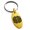 Gold, variant on Stainless Steel Letter O Initial 3D Cube Box Monogram Engraved Small Oval Charm Keychain Keyring