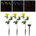 thumbnail image 2 of Bangcool 3PCS Garden Stake Light Simulated Rose Flower Patio Light Garden Ground Light, 2 of 9