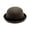 Coffee, variant on Flat-top Fedora Hat Pure Color Imitation Wool Jazz Hat Unisex Japanese Style Wide Brim Ladies Round Hat Parties Cosplay Bowler Hat
