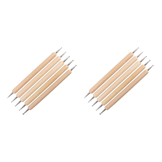 Naiovety 5 piezas de bolígrafos en relieve para decoración de uñas, punteado de arcilla, artesanías caseras, bricolaje, manualidades, herramientas 13cm 2piezas Naiovety CBP105444
