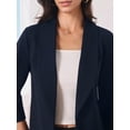 thumbnail image 4 of DARING DIVA Women's Open Front Lightweight Cardigan Shawl Collar Blazer L Dark Blue, 4 of 7