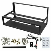6 GPU Steel Open Air Miner Mining Computer Frame Rig Case for Crypto Coin Currency Bitcoin ETH ETC ZEC Mining Accessories Tools - Frame Only, Fans & GPU is not Included