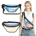 thumbnail image 2 of Hxlamzoo Shiny Clear Waterproof PVC Multicolor Waist Bag for Outdoor Sports, Travel & Concerts - Adjustable Unisex Crossbody Pack, 2 of 6