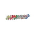 thumbnail image 3 of Wonder Nation Girls Striped No-Show Socks, 10-Pack, Sizes S-L, 3 of 15