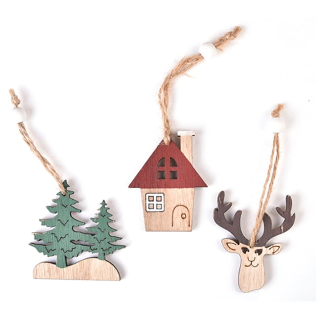 Bearachild 3 piezas de adornos para árboles de Navidad interesantes colgantes de vacaciones para el hogar DIY colgante de Navidad accesorio de Kits de decoración para fiestas