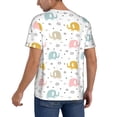 thumbnail image 2 of Lsque Little Elephant Pattern Mens Polo Golf Shirts Funny Graphics Shorts Sleeve Button Shirts Baseball T-shirt-3X-Large, 2 of 7