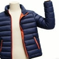 thumbnail image 5 of purcolt Mens and Big Mens Lightweight Warm Puffer Jacket Long Sleeve Thermal Down Jacket Casual Stand-Up Collar Winter Coat Outerwear, 5 of 9
