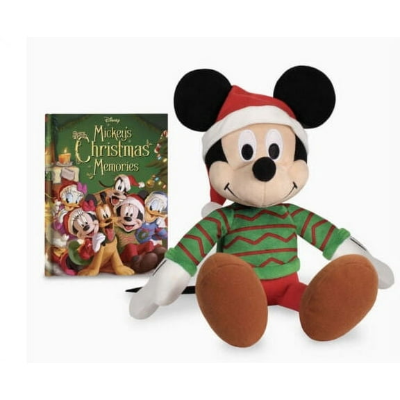Kohls Mickey’s Christmas Memories 14" & Book Holiday Stuffed Animal NEW