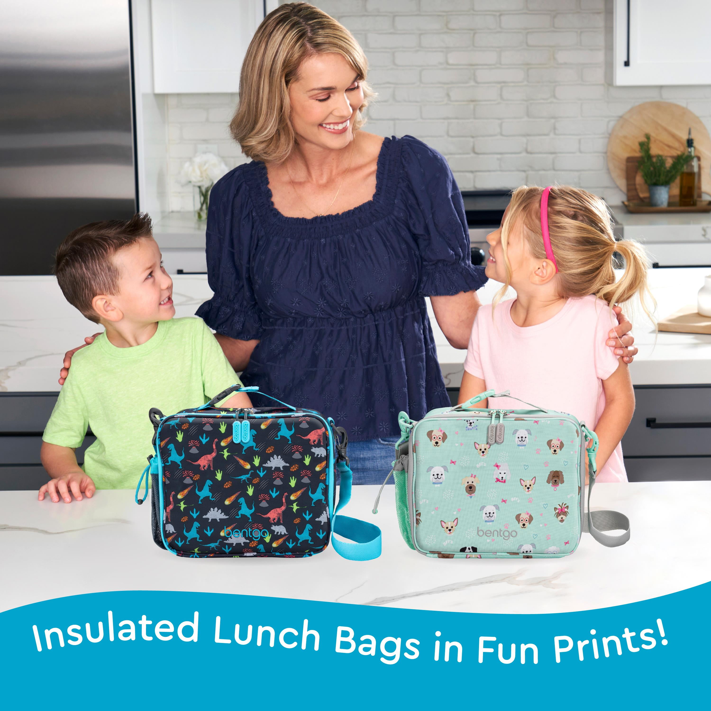 Bentgo Kids Lunch Bag - Dino, Leak-Proof Bento Lunch Box for Kids, Durable, BPA-Free, Dishwasher Safe, Perfect for School Lunches