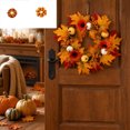 thumbnail image 7 of Fall Wreath Artificial Sunflowers and Pumpkins, Autumn Harvest Wreath with Maple Leaves and Berries, Thanksgiving Wreath for Front Door, Wall, and Indoor Outdoor Home Decor, 7 of 7
