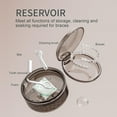 thumbnail image 5 of SkyAuks Denture Case, Mouth Guard Case, 2-in-1 Denture Retainer Cleaning Case, Portable Double-Layers Retainer Box Container with Drain Basket, Beige, 5 of 7