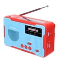 thumbnail image 3 of Radio portátil de emergencia solar RD-666T con manivela AM FM y linterna LED (azul), 3 of 12