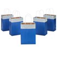 thumbnail image 1 of Hallmark 5-Pack 7" Small Blue Gift Bags, 1 of 3