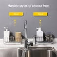 thumbnail image 3 of CSChome Kitchen Sponge Shelf Kitchen Shelf Set Hollow Out Waterproof Keep Dry 304 Stainless Steel Sink Countertop Wire Ball Dish Rag Drain Rack, 3 of 7