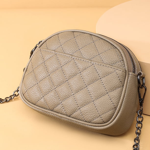 Bolso de hombro para mujer Bolso de mensajero de cuero genuino casual Bolso cruzado elegante