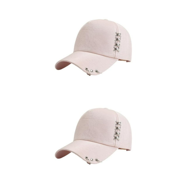 kurtrusly Casquette de Baseball Réglable Accessoire pour Vie Élégante Classique Rose 2Ensemble