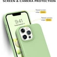 thumbnail image 4 of for iPhone 13 Pro Max Case, Liquid Silicone Soft Gel Rubber iPhone 13 Pro Max Case Slim Case with Microfiber Lining Protective Phone Cases for 6.7 inch iPhone 13 Pro Max, Matcha, 4 of 15