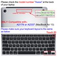 thumbnail image 4 of SANFORIN Keyboard Cover Protector for 2020 Apple MacBook Air 13.3 inch (Model: A2179, A2337 M1 Chip, US Layout) with Touch ID, Silicone Skin Keyboard Protector with Floral Design, Flamingo, 4 of 4