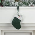 thumbnail image 2 of Edgergery Green 26 Letter Embroidered Knitted Christmas Stockings,7.8 Inches Mini Green Knitted Stocking with White Cuff Decorations,Fireplace Hanging Stockings for Xmas Party Decor, 2 of 5