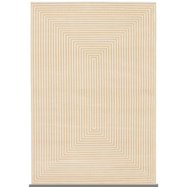 Tapis ECARPET Moderne pour Salle à Manger, Salon, Chambre Trona Ivoire