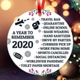 thumbnail image 3 of Soul Décor 2020 Christmas Ornament, (3 Pack) Large 3.75" Round Metal Ornament, Velvet Pouch Included, 3 of 7