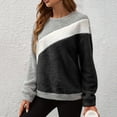 thumbnail image 5 of Pullover Sweatshirts For Women Sevevn Women's Round Neck Long Sleeve Casual Blouse Double-Faced Fleece Sweatshirts, 5 of 9