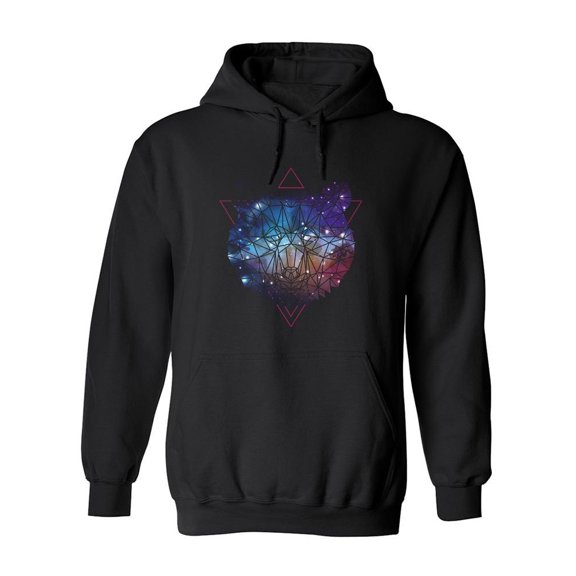 Polygonal Bear In Space Hoodie Men -Image by Shutterstock, Male x-Large