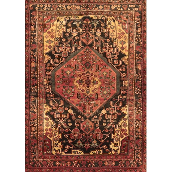 Ahgly Company Indoor Rectangle Persian Brown Traditional Area Rugs, 2' x 3'